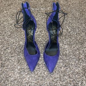 Lust For Life cobalt blue pointed toe heels
